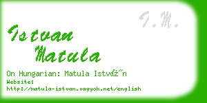 istvan matula business card